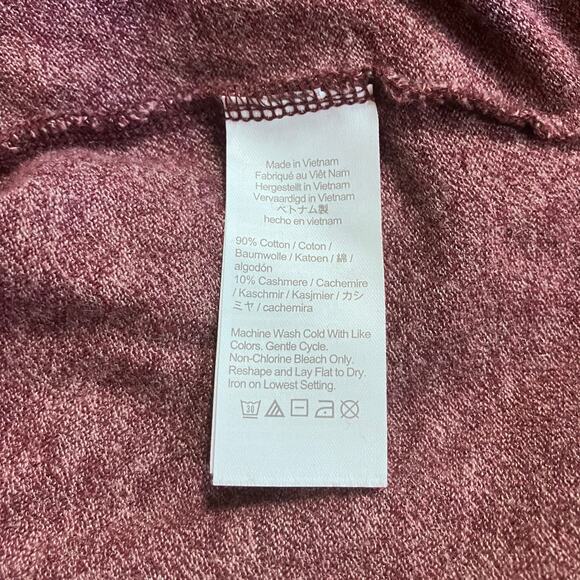 J. Crew Shirt Sz XXL Cashmere Blent Tee Red Burgandy Soft Long Sleeve Casual - Picture 10 of 10